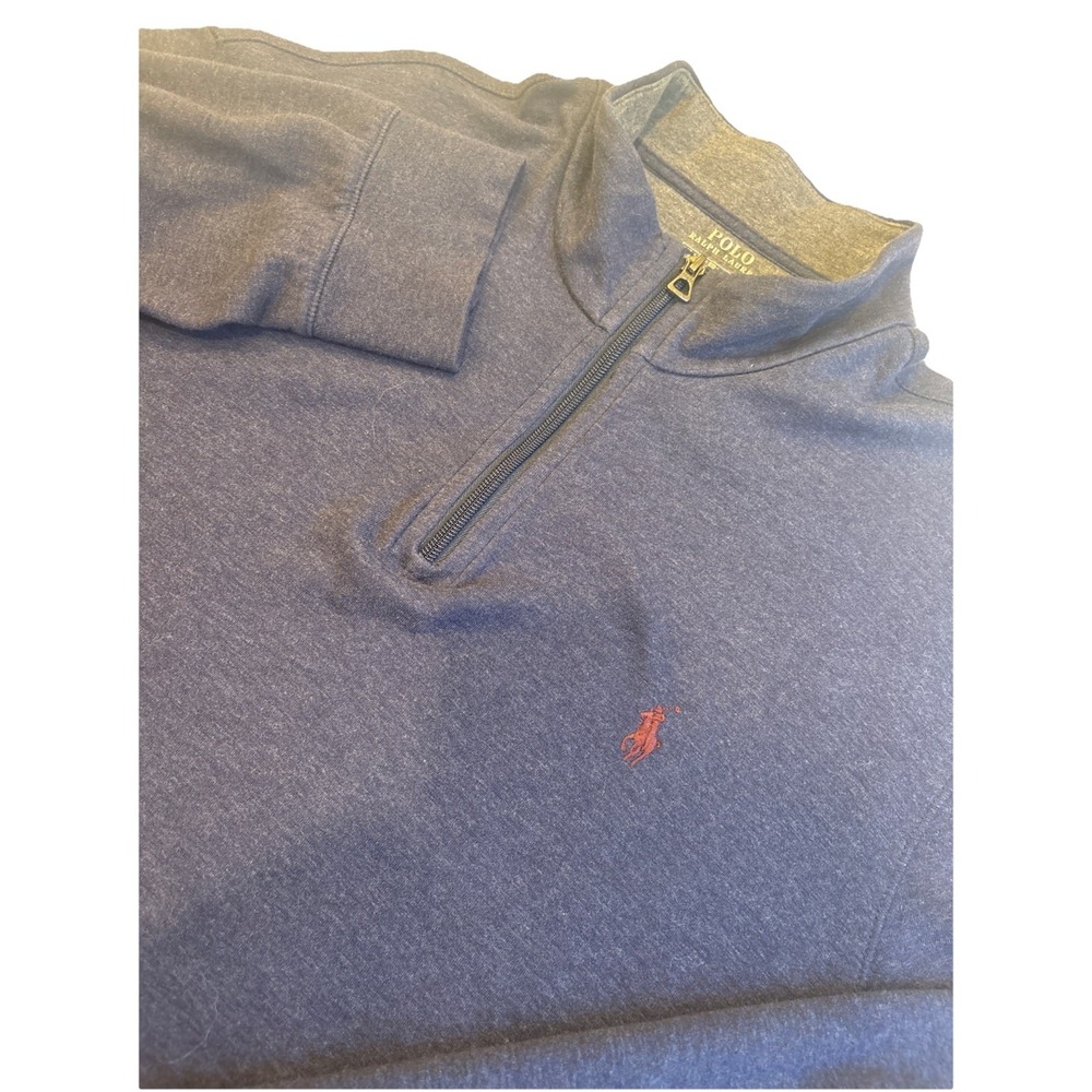 Polo Ralph Lauren Luxury Soft touch Jersey  1/4 Zip  Mens XL Performance‎ Navy
